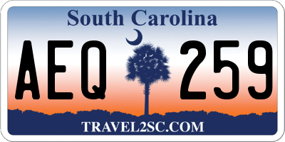 SC license plate AEQ259