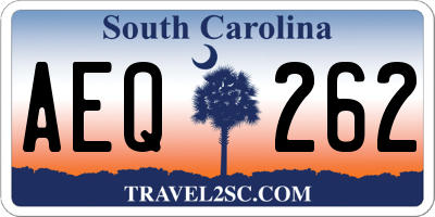 SC license plate AEQ262