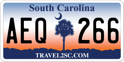 SC license plate AEQ266