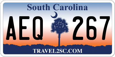SC license plate AEQ267