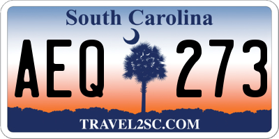 SC license plate AEQ273