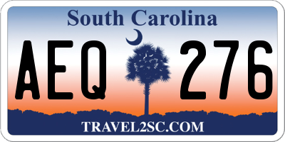 SC license plate AEQ276