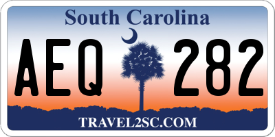 SC license plate AEQ282