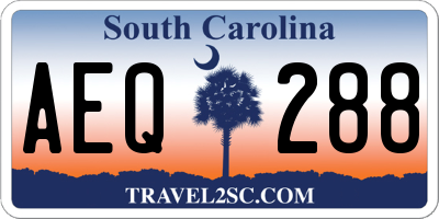 SC license plate AEQ288
