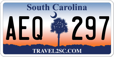 SC license plate AEQ297