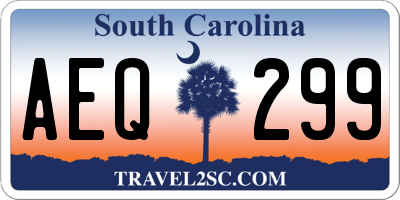 SC license plate AEQ299