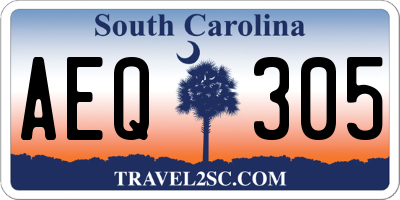 SC license plate AEQ305
