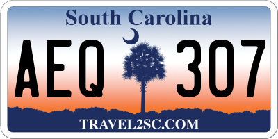 SC license plate AEQ307