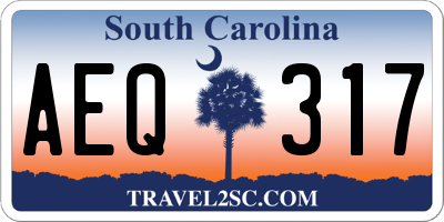 SC license plate AEQ317