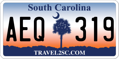 SC license plate AEQ319