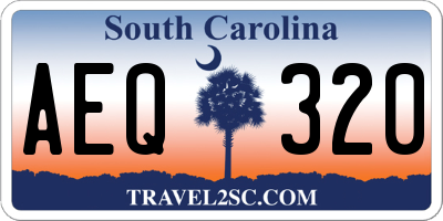 SC license plate AEQ320