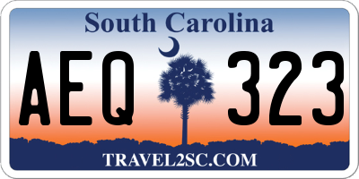 SC license plate AEQ323