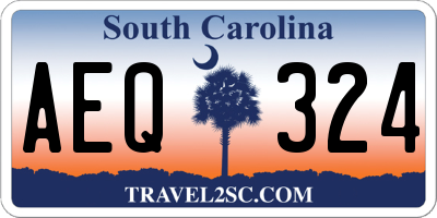 SC license plate AEQ324