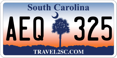 SC license plate AEQ325