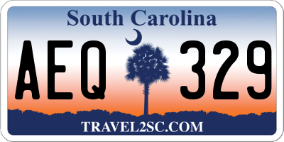 SC license plate AEQ329