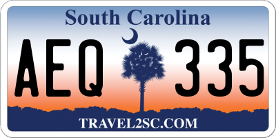 SC license plate AEQ335