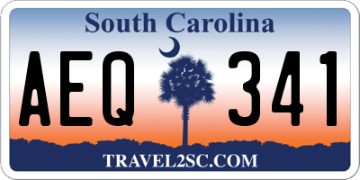 SC license plate AEQ341