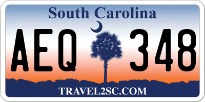 SC license plate AEQ348
