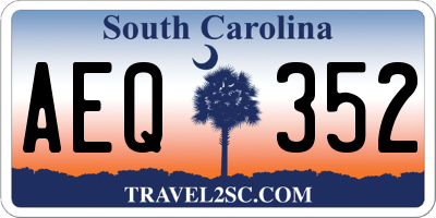 SC license plate AEQ352