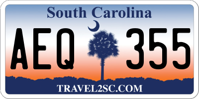 SC license plate AEQ355