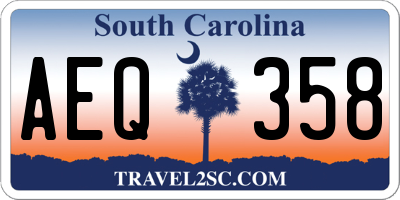 SC license plate AEQ358