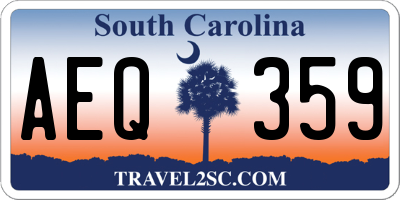 SC license plate AEQ359