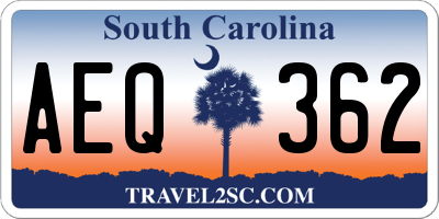 SC license plate AEQ362