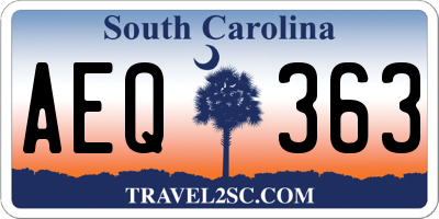 SC license plate AEQ363