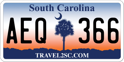 SC license plate AEQ366