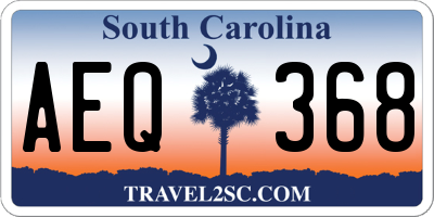 SC license plate AEQ368