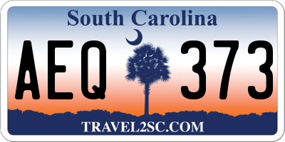 SC license plate AEQ373