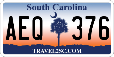 SC license plate AEQ376