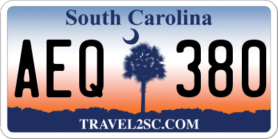 SC license plate AEQ380