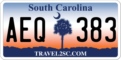 SC license plate AEQ383