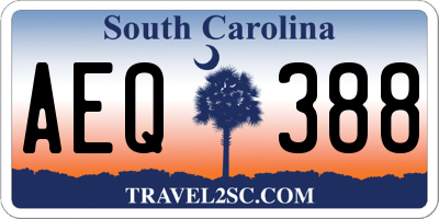 SC license plate AEQ388