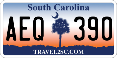 SC license plate AEQ390