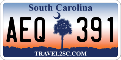 SC license plate AEQ391