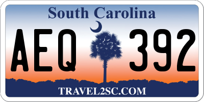 SC license plate AEQ392