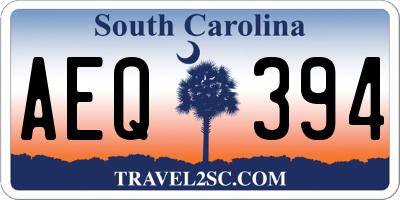 SC license plate AEQ394