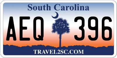 SC license plate AEQ396
