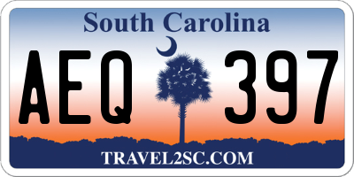 SC license plate AEQ397