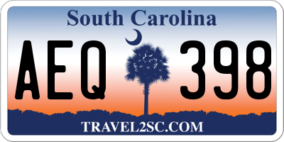 SC license plate AEQ398