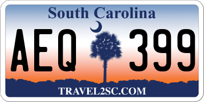 SC license plate AEQ399