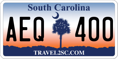 SC license plate AEQ400