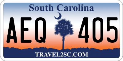 SC license plate AEQ405
