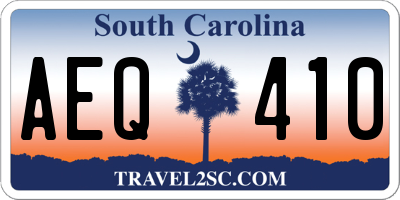 SC license plate AEQ410