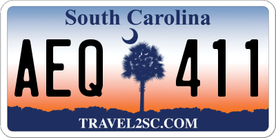 SC license plate AEQ411