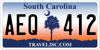 SC license plate AEQ412