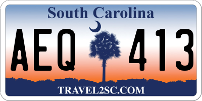 SC license plate AEQ413