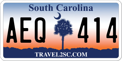 SC license plate AEQ414